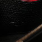 Pebbled Calfskin Rockstud Flip Lock Shoulder Bag Black