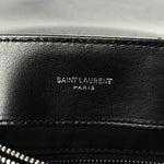 Calfskin Y Quilted Monogram Medium Loulou Chain Satchel Black