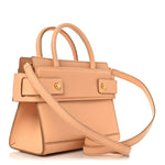Grained Calfskin Mini Horizon Satchel Beige