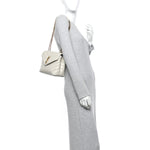 Calfskin Y Quilted Monogram Small Loulou Chain Satchel Crema Soft