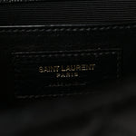 Grain De Poudre Textured Mixed Matelasse Triquilt Medium Monogram Satchel Black