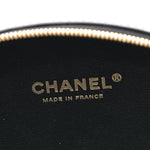 Lambskin Embroidered Chevron Quilted La Pausa Tassel Clutch Black