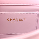 Lambskin Quilted Pearl Small Flap Light Purple