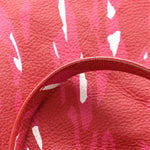 Supple Calfskin Printed Papier A5 Zip Around Tote Red Pink White