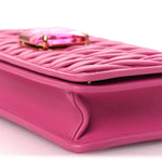 Nappa Matelasse Crystal Wallet On Chain  Fuxia
