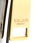 Patent Calfskin Triomphe Mini Vanity Case Black
