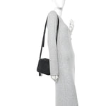 Pebbled Calfskin Small Soho Disco Bag Black