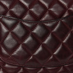 Lambskin Quilted Mini Rectangular Flap Burgundy