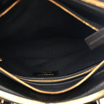 Crinkled Calfskin Small Grand Tour Bowling Bag Black