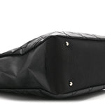 Coated Canvas Quilted Large Paris Biarritz Tote Black