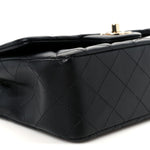 Lambskin Quilted Mini Rectangular Flap Black