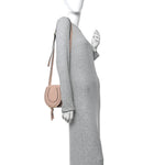 Grained Calfskin Small Marcie Saddle Bag Blossom Pink