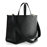 4G Coated Canvas Logo Medium G Tote Black