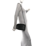 Glace Calfskin Embossed Logo Crossbody Black
