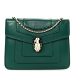 Calfskin Small Serpenti Forever Snake Strap Crossbody Bag Emerald Green