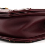 Calfskin Quilted Small Octagon CC Clasp Flap Bag Red Gold