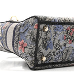Canvas Embroidered Jardin Magique Medium Lady D-Lite Denim Multicolor