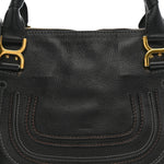 Calfskin Medium Marcie Satchel Black