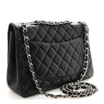 Caviar Quilted Jumbo Single Flap Black