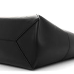 Shiny Calfskin Medium Puzzle Fold Tote Black