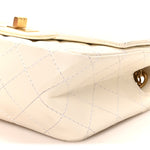 Aged Calfskin Quilted 2.55 Reissue Mini Flap White