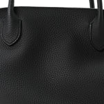 Matte Grained Calfskin Agnes Bag Black
