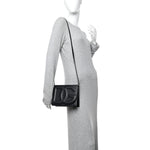 Calfskin DG Logo Flap Crossbody Bag Black