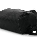 Nylon Jacquard Check Belt Bag Black