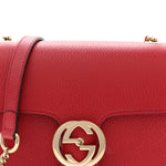 Dollar Calfskin Small Interlocking G Shoulder Bag Red