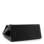 Natural Smooth Calfskin Medium Nano Top Handle Handbag Black