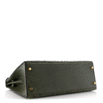 Ostrich Kelly Sellier 32 Vert Olive