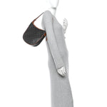 Calfskin Triomphe Canvas Small Heloise Shoulder Bag Tan