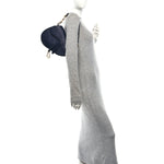 Grained Calfskin Saddle Bag Navy