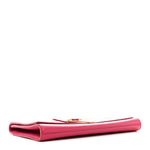 Calfskin Classic Y Ligne Clutch Fuchsia