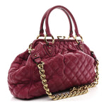 Calfskin Quilted Leather Stam Bag Pink
