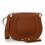 Calfskin Medium Marcie Round Crossbody Bag Tan