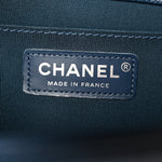 Caviar Quilted Medium Boy Flap Dark Navy Blue