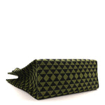 Jacquard Saffiano Triangolo Symbole Embroidered Shopping Tote Black Edera