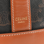 Triomphe Canvas Calfskin Small Bucket Bag Tan