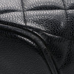 Caviar Quilted Medallion Tote Black