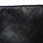 Lambskin Diamond Stitched Shoulder Bag Black