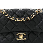 Grained Lambskin Quilted Mini Flap Black