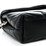 Calfskin Y Quilted Monogram Toy Loulou Crossbody Bag Black