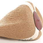 Raffia Large Woody Basket Bag White