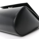 Calfskin Mini Pandora Box Logo Strap Crossbody Bag Black