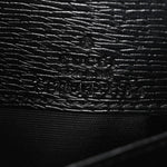Textured Calfskin Script Logo Wallet On Chain Black