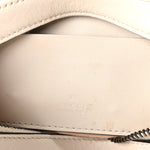 Calfskin Matelasse Chevron Mini GG Marmont Half Moon Hobo Mystic White