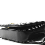 Patent Quilted Horseferry Print Lola Bum Bag Black