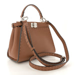 Cuoio Romano Selleria Bi-Color Mini Peekaboo Iconic Satchel Mou Milk