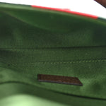 Monogram Textured Dollar Calfskin Heavy Grosgrain Web Small Maxi Horsebit Chain Shoulder Bag Beige Ebony New Acero